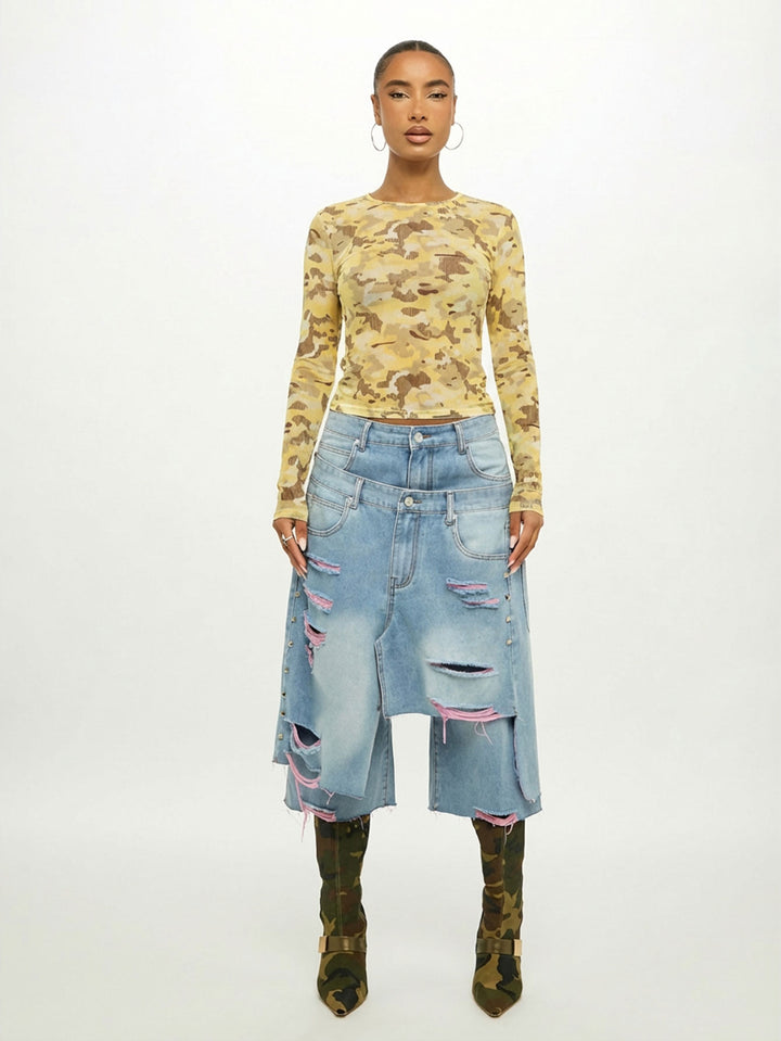 Top SHEIN, galben