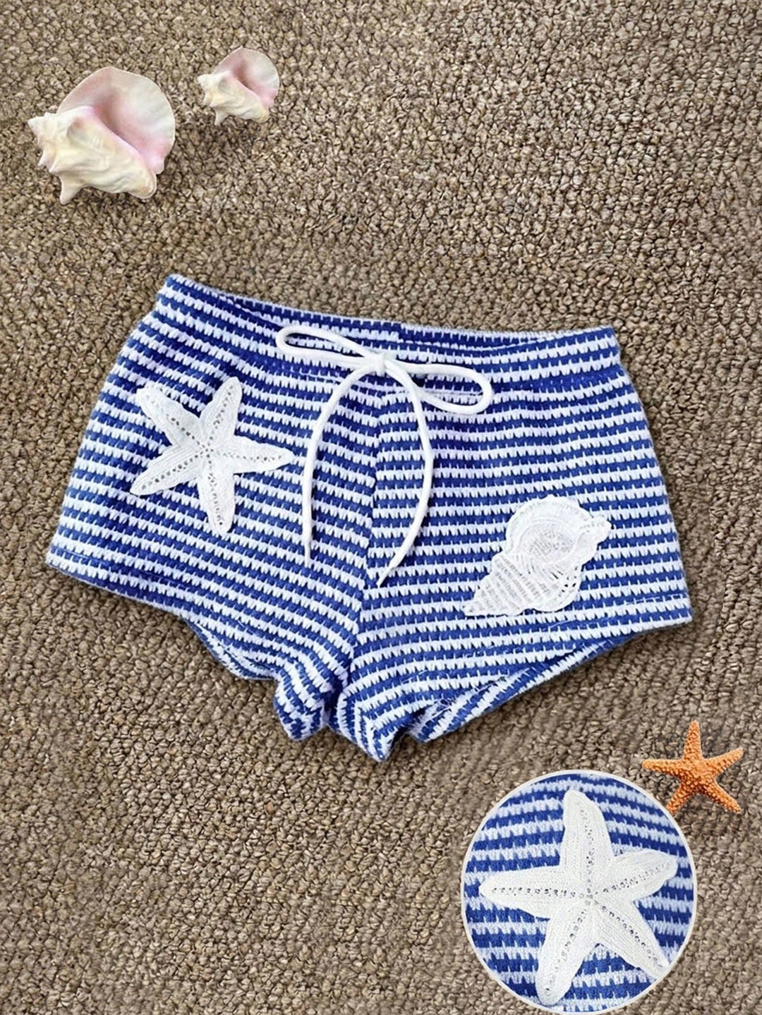 Pantaloni scurți SHEIN, albastru