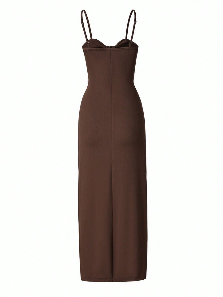 Rochie maxi SHEIN, maro