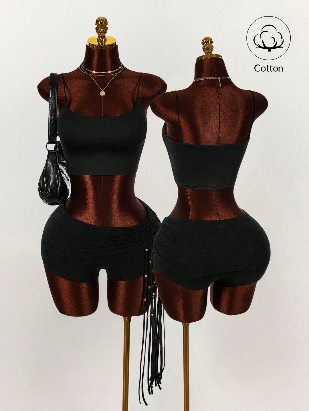 Pantaloni scurți SHEIN, negru