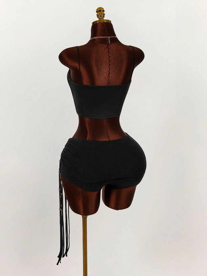 Pantaloni scurți SHEIN, negru