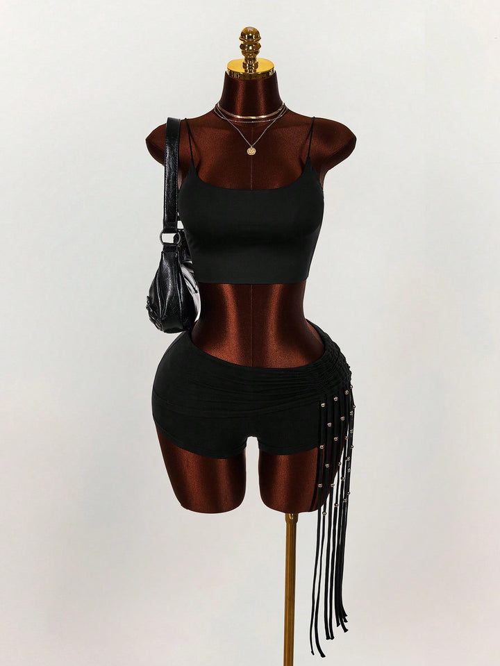 Pantaloni scurți SHEIN, negru