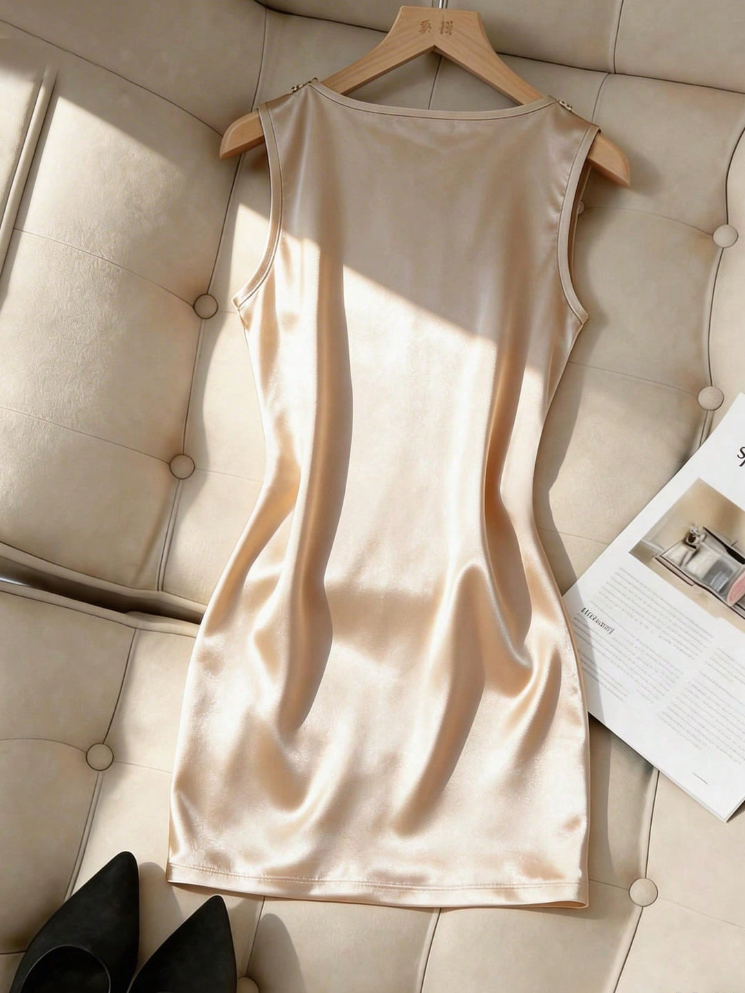 Rochie scurtă SHEIN, auriu