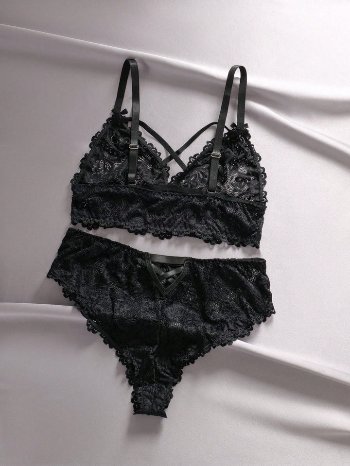 Set sutien și chilot SHEIN, negru