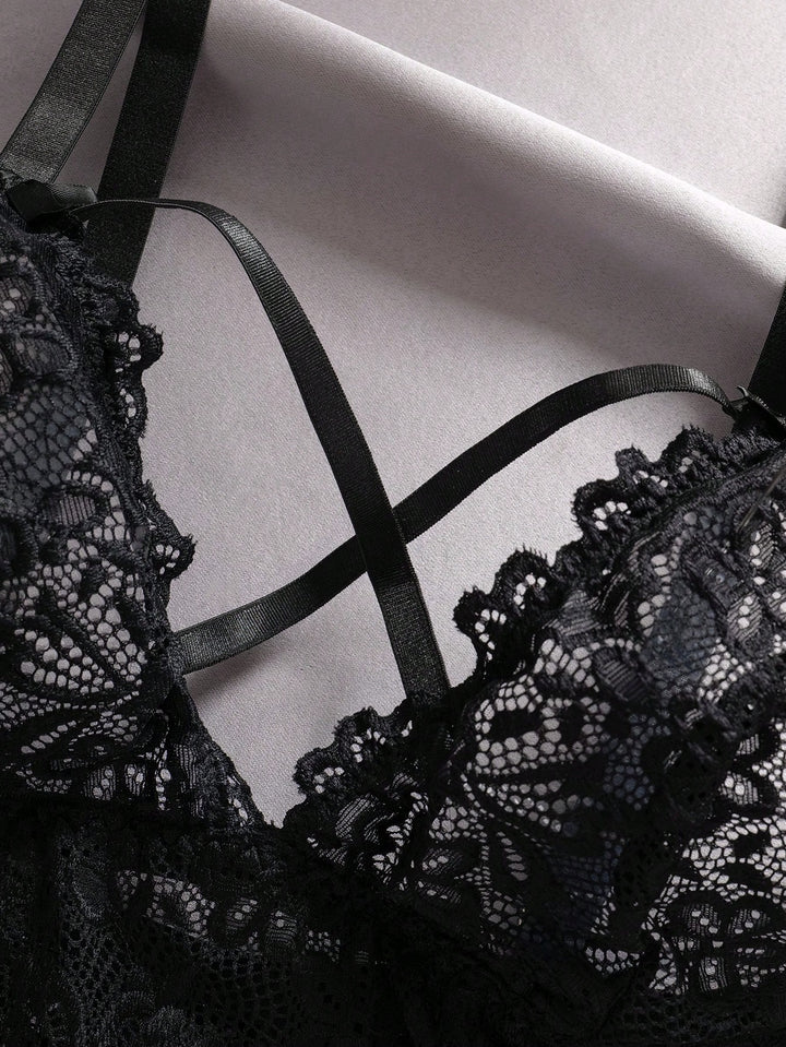 Set sutien și chilot SHEIN, negru