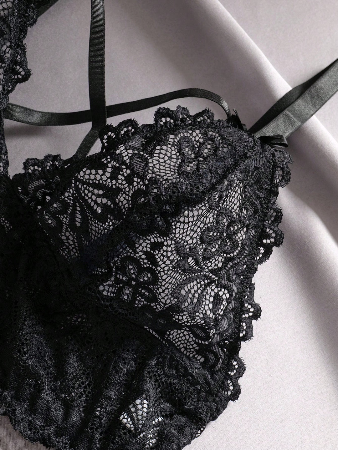 Set sutien și chilot SHEIN, negru