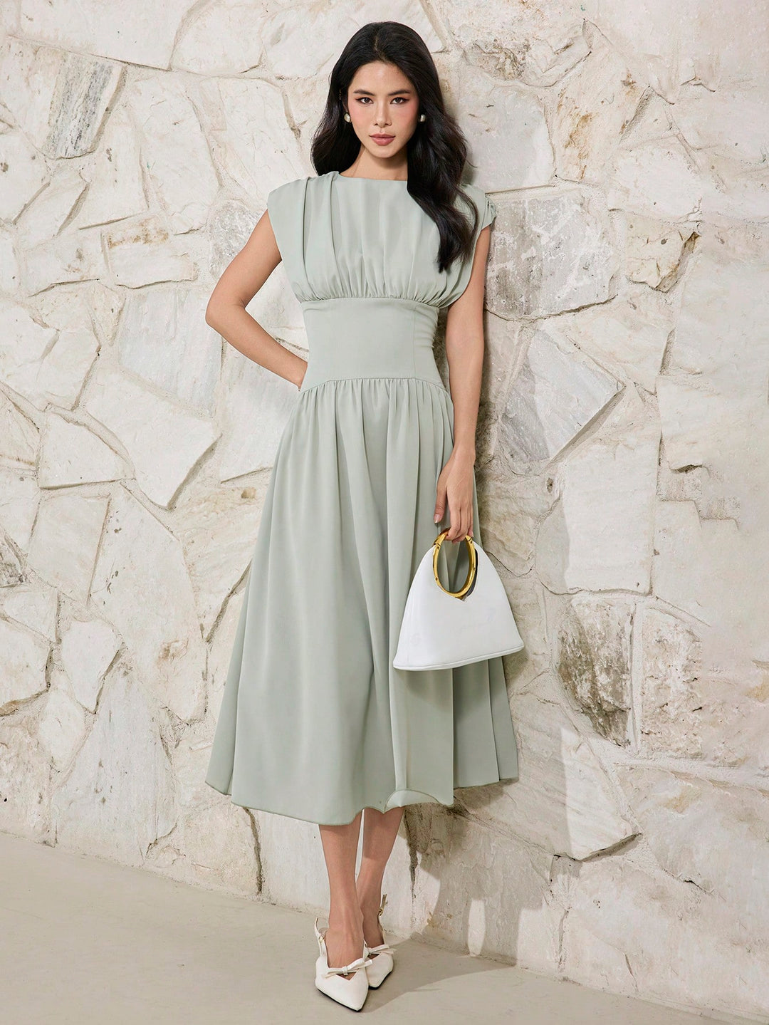 Rochie maxi SHEIN, verde