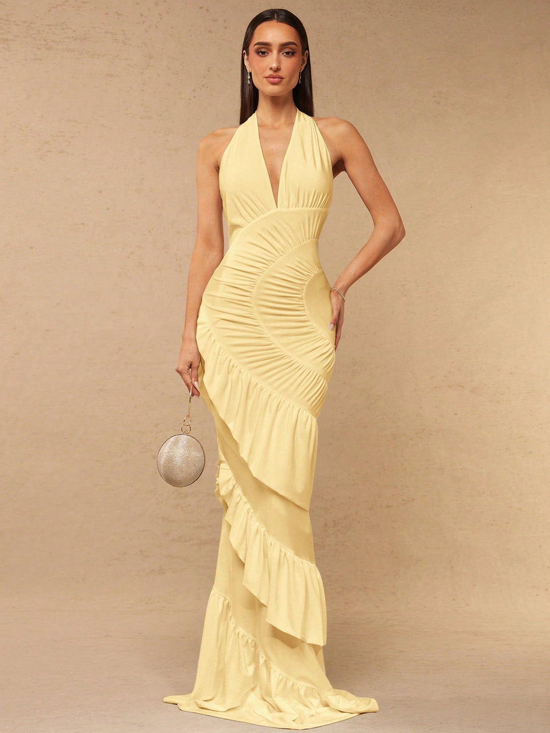 Rochie maxi SHEIN, galben