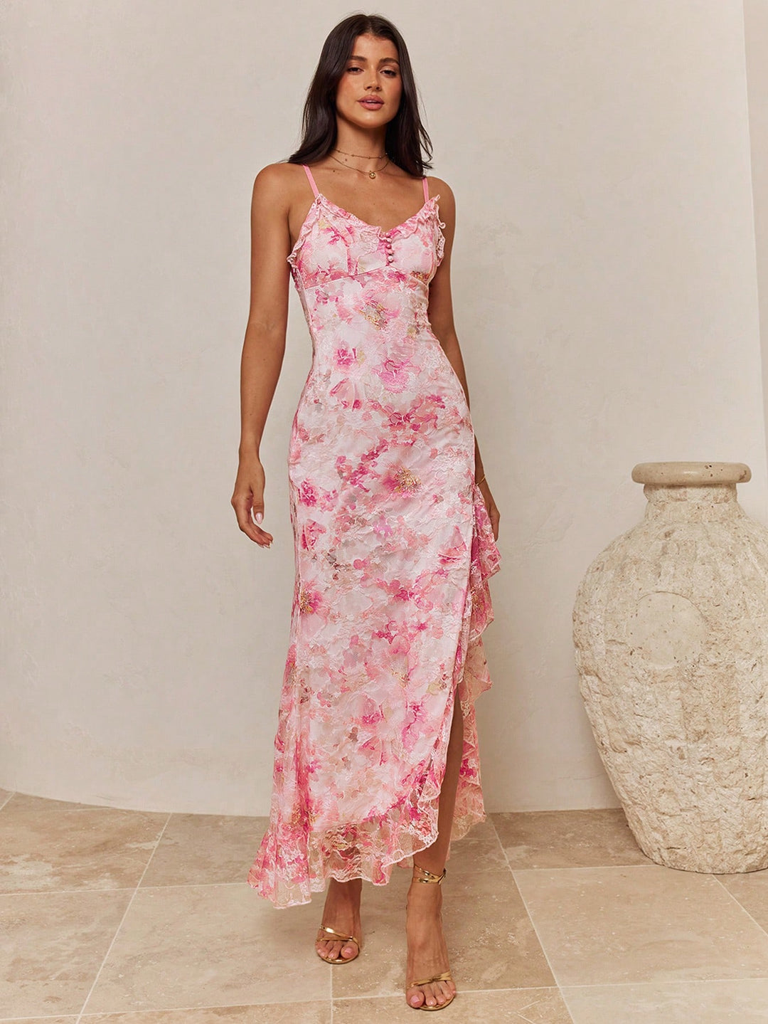 Rochie maxi SHEIN, roz