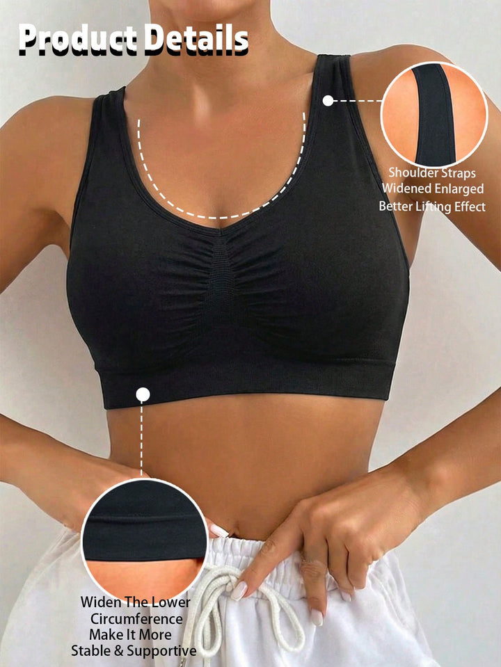 Bustieră sport SHEIN, negru