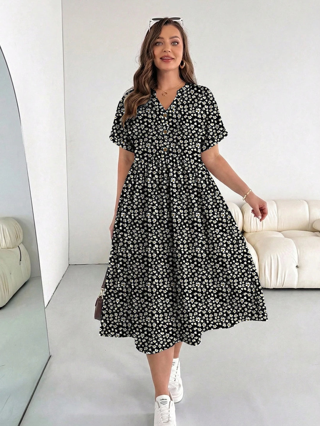 Rochie midi SHEIN, mix culori