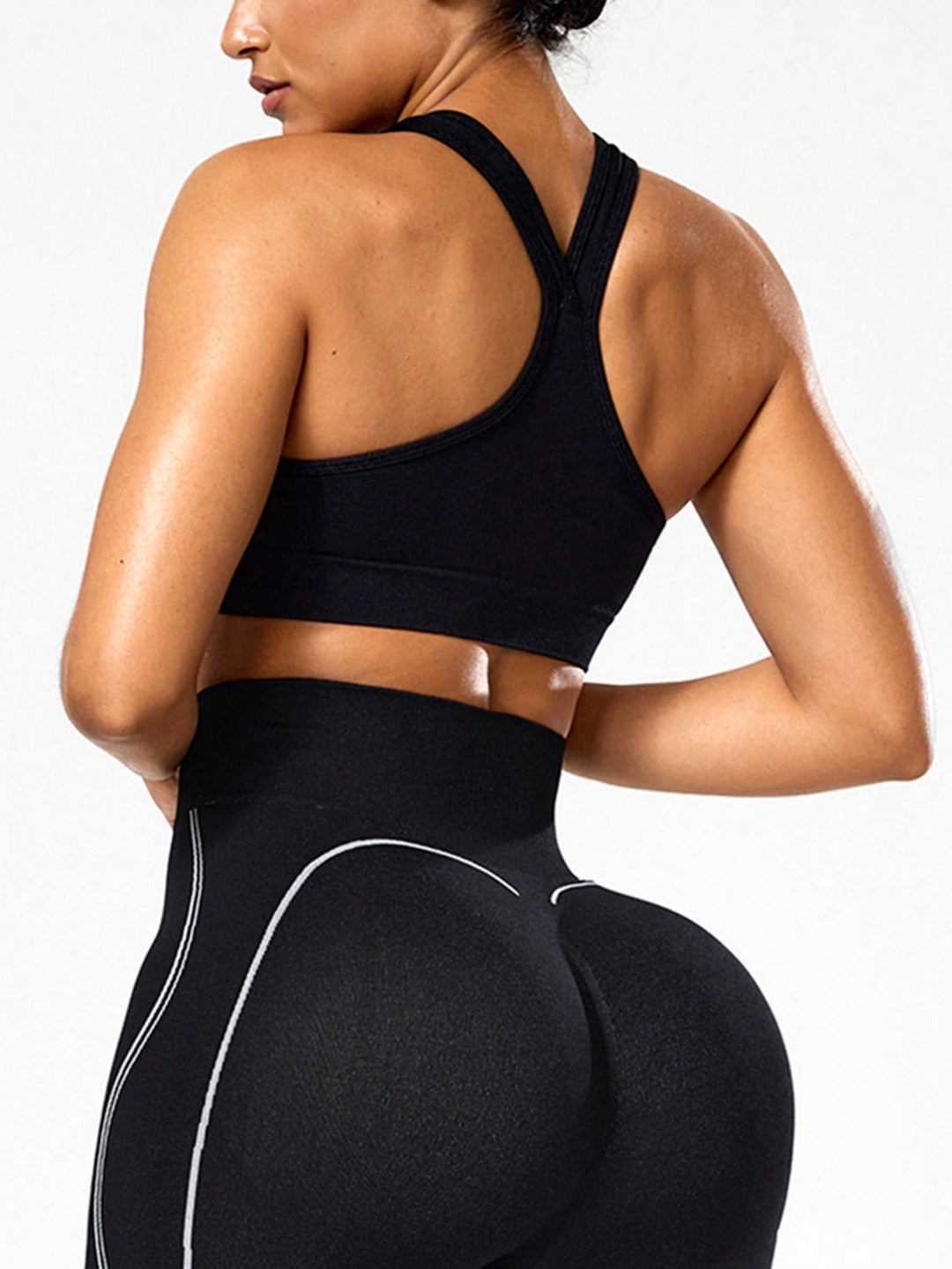 Bustieră sport SHEIN, negru