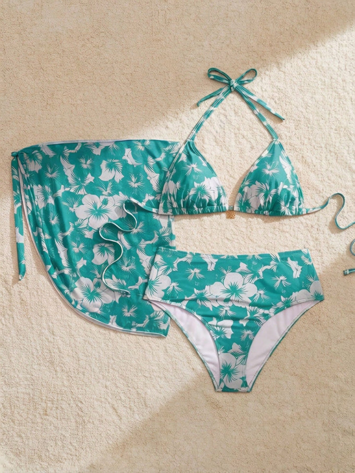 Set bikini de baie SHEIN, verde