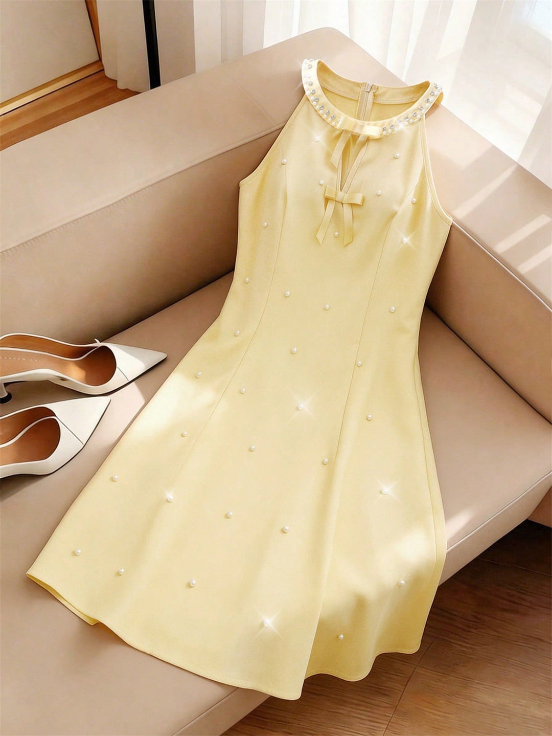 Rochie scurtă SHEIN, galben
