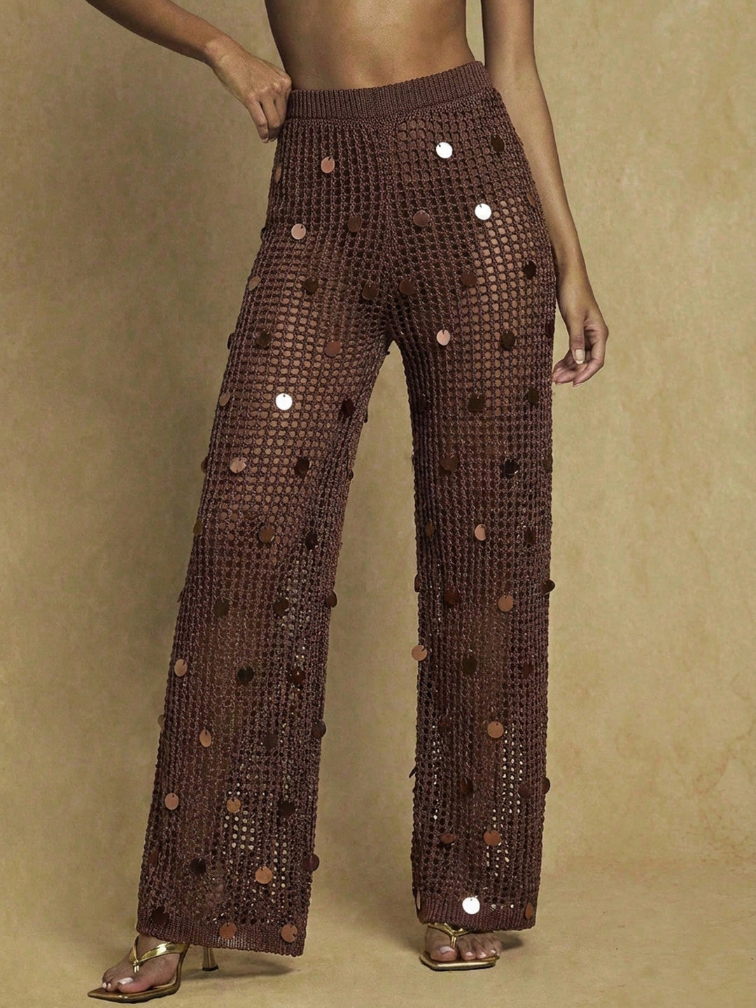 Pantaloni SHEIN, maro