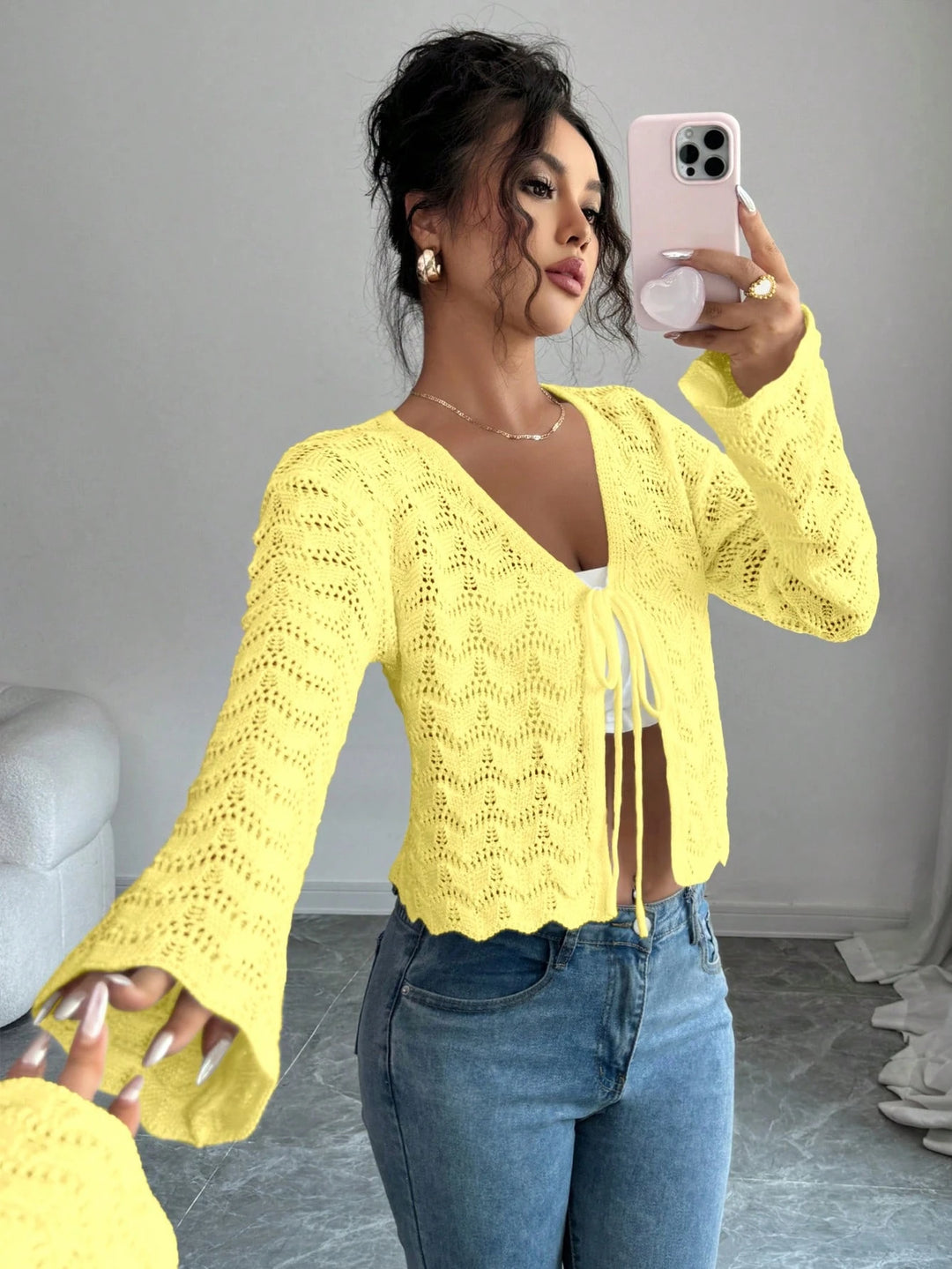 Cardigan SHEIN, galben