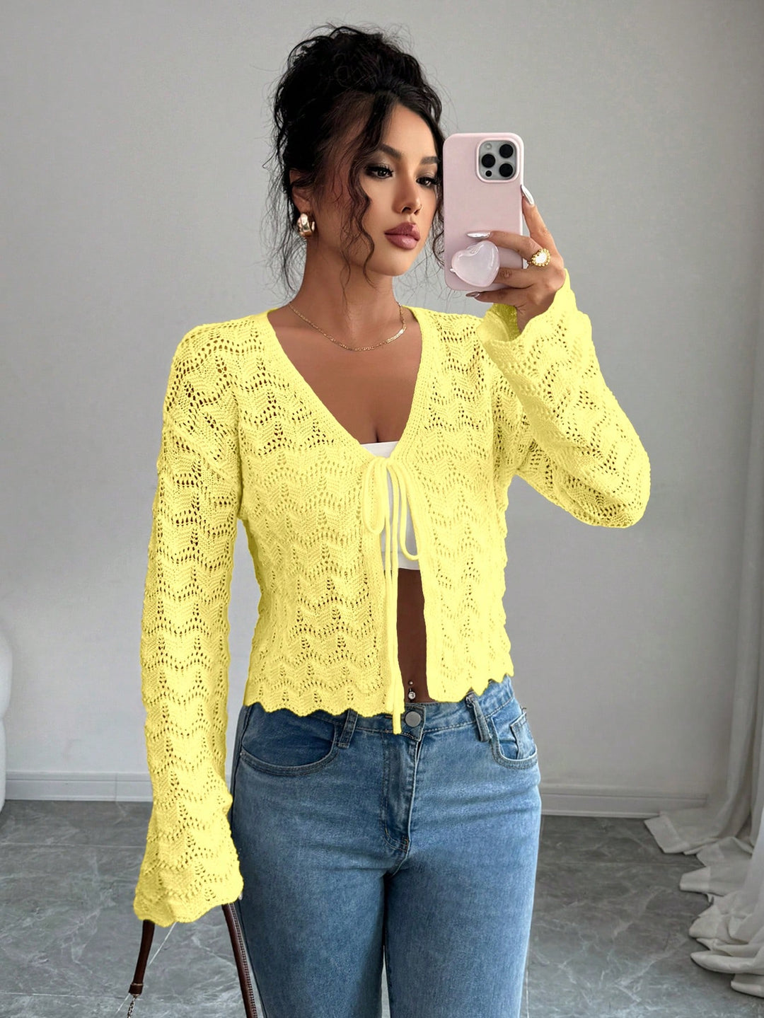 Cardigan SHEIN, galben