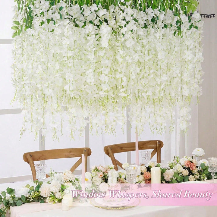 Floari artificiale SHEIN, alb