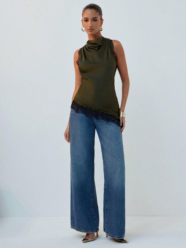 Top SHEIN, kaki
