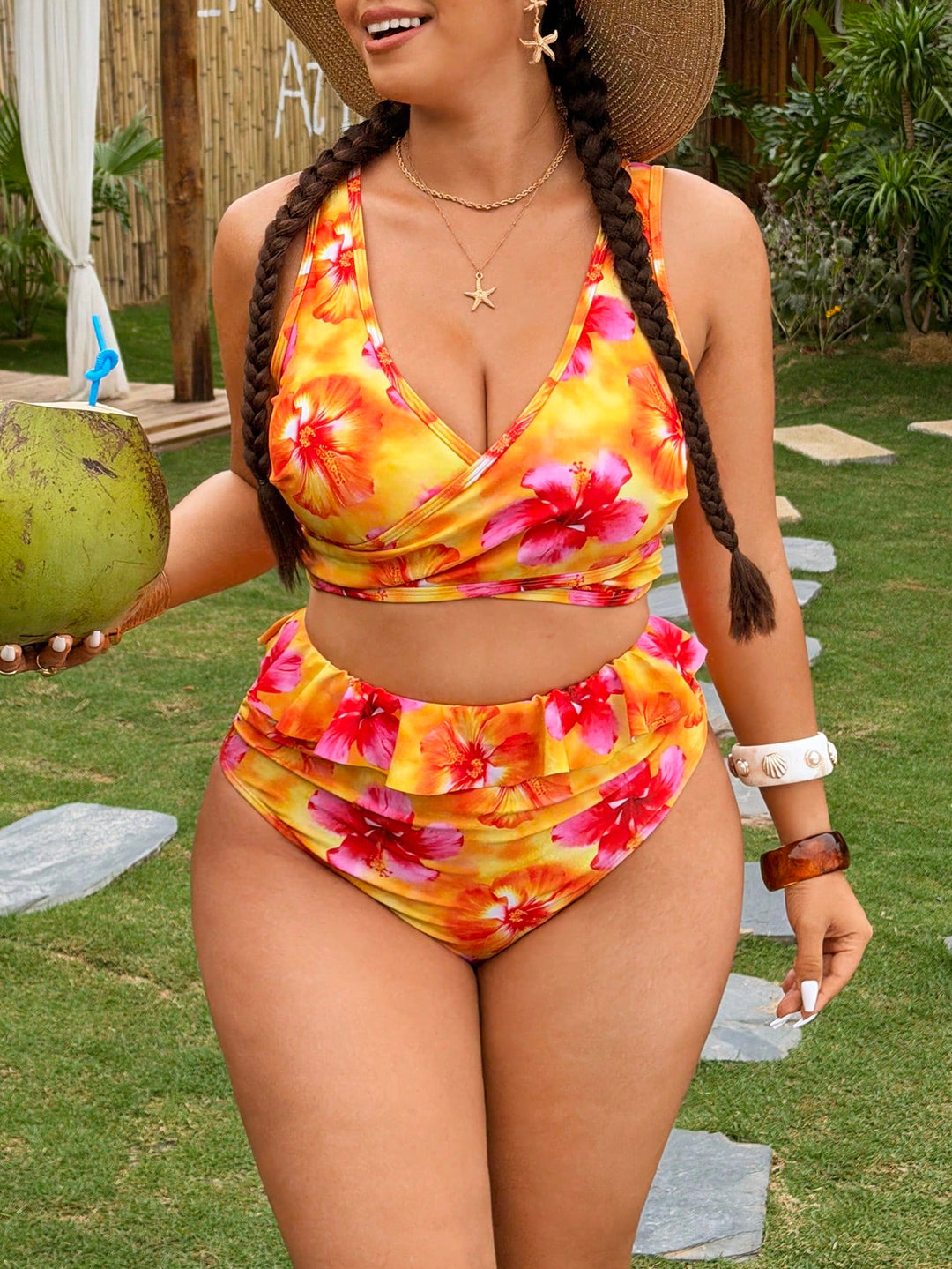 Costum de baie SHEIN, mix culori