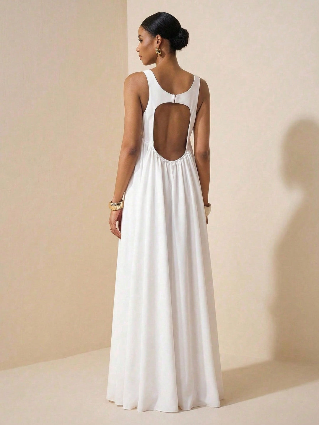 Rochie maxi SHEIN, alb
