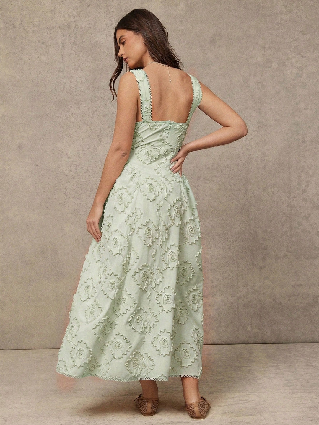 Rochie midi SHEIN, verde