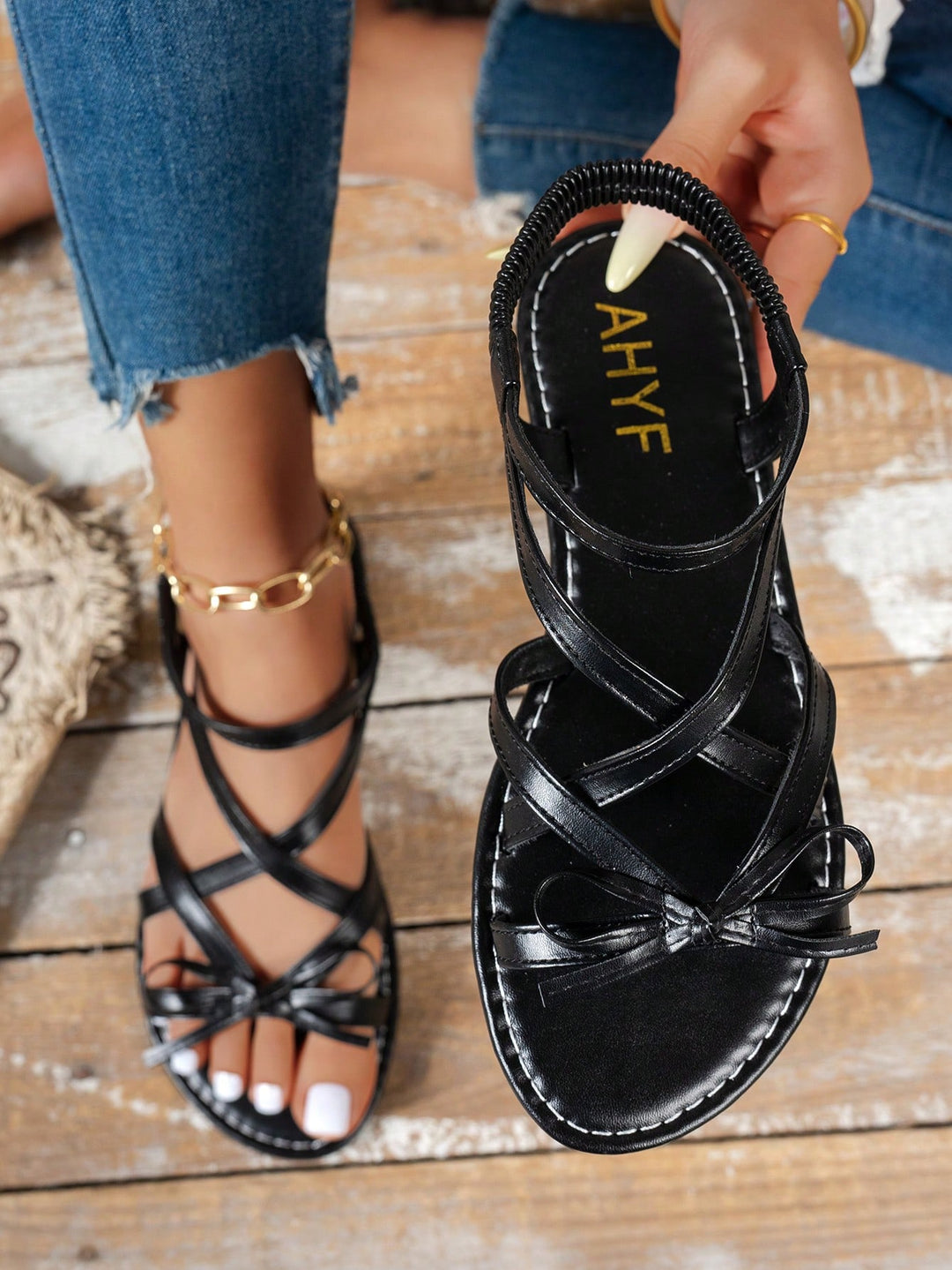 Sandale SHEIN, negru