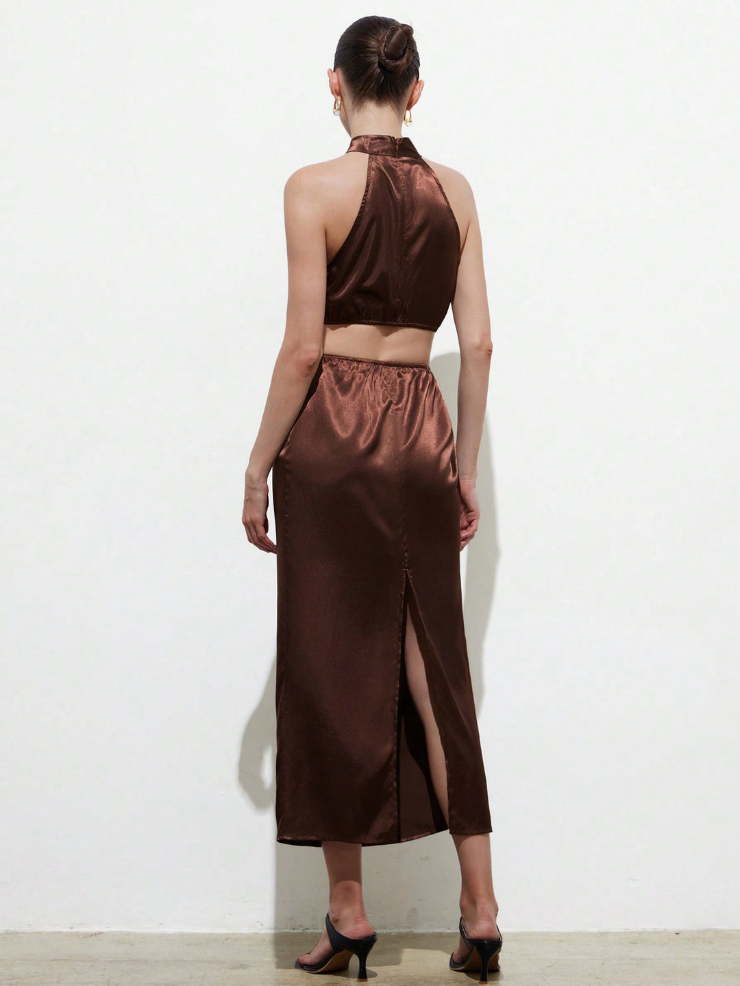Rochie maxi SHEIN, maro