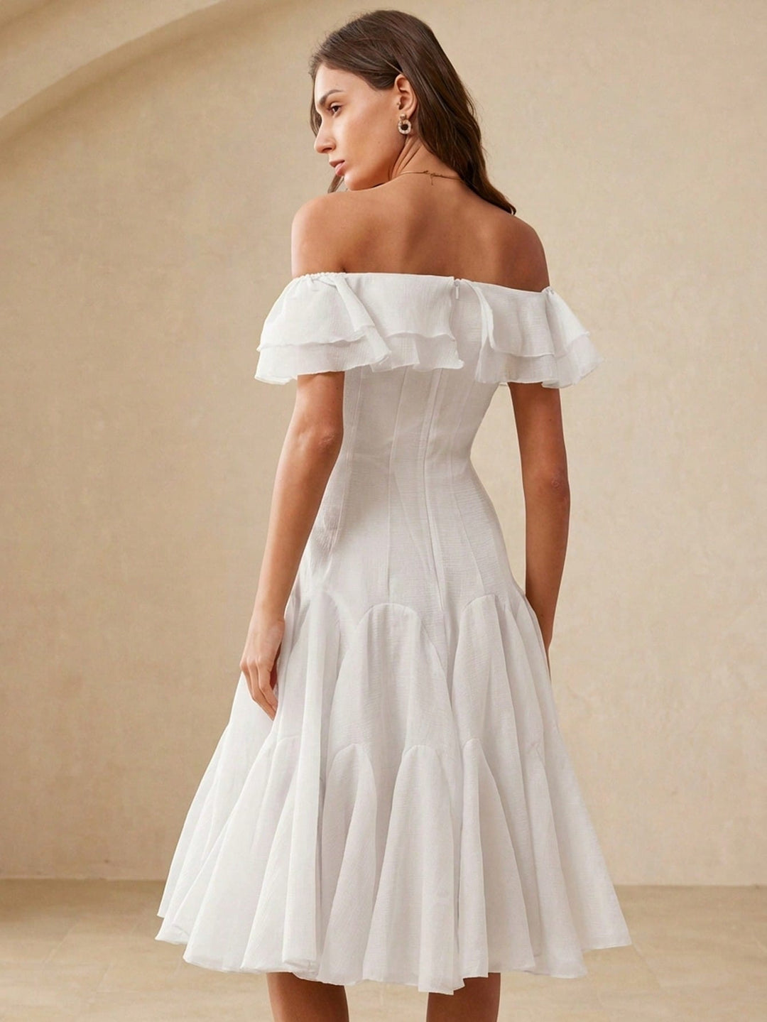 Rochie maxi SHEIN, bej