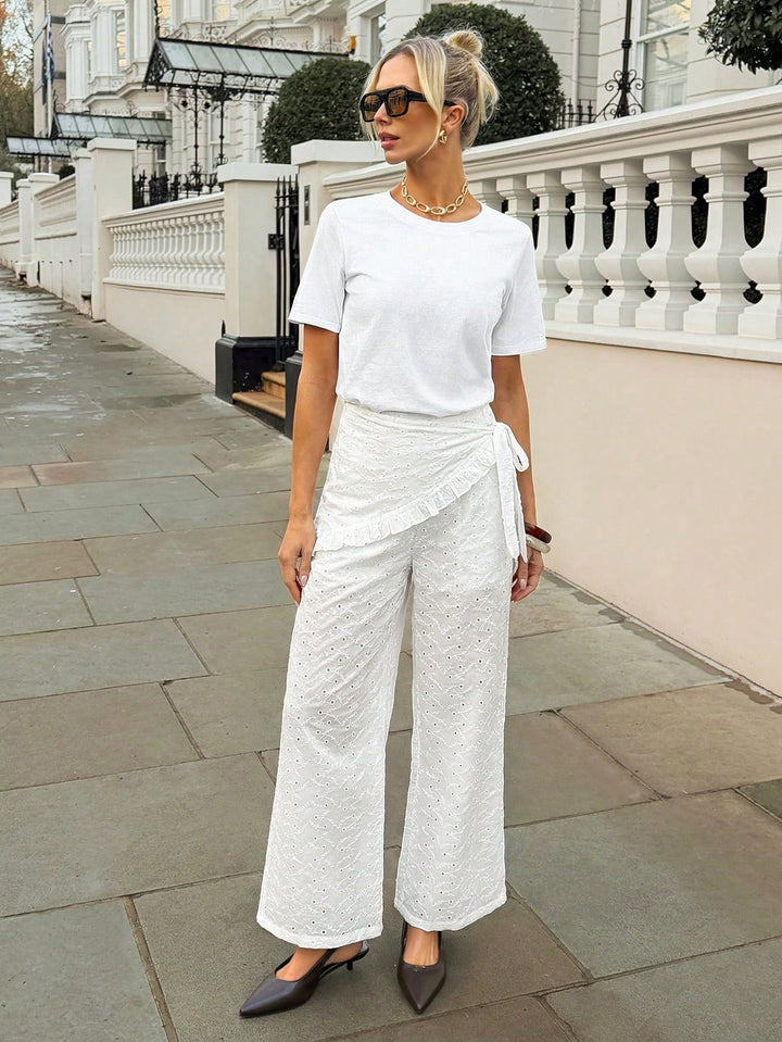 Pantaloni SHEIN, alb