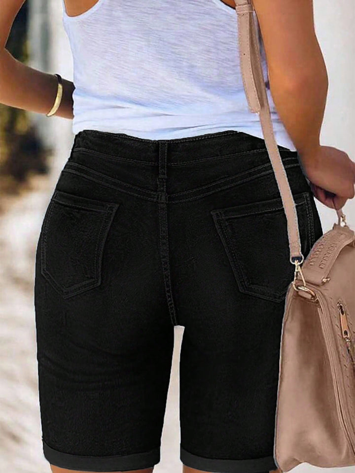 Pantaloni scurți SHEIN, negru