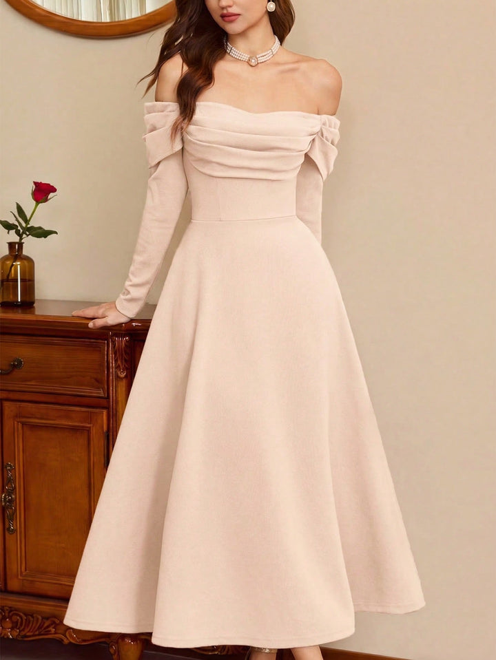 Rochie maxi SHEIN, bej
