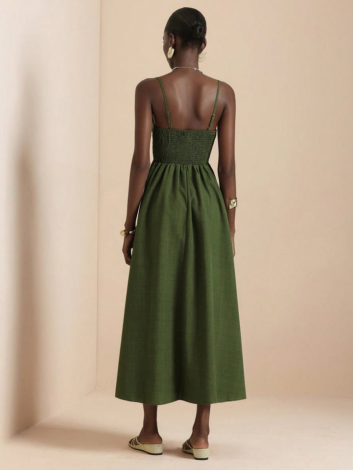 SHEIN maxi ruha, zöld