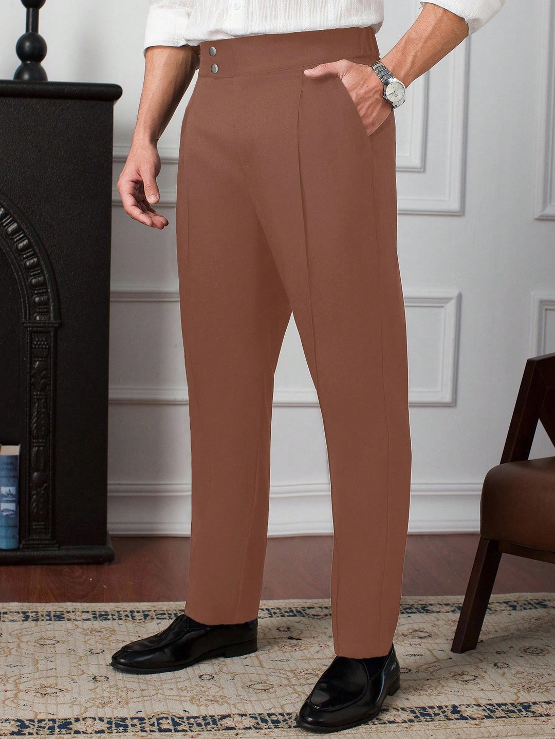 Pantaloni SHEIN, maro