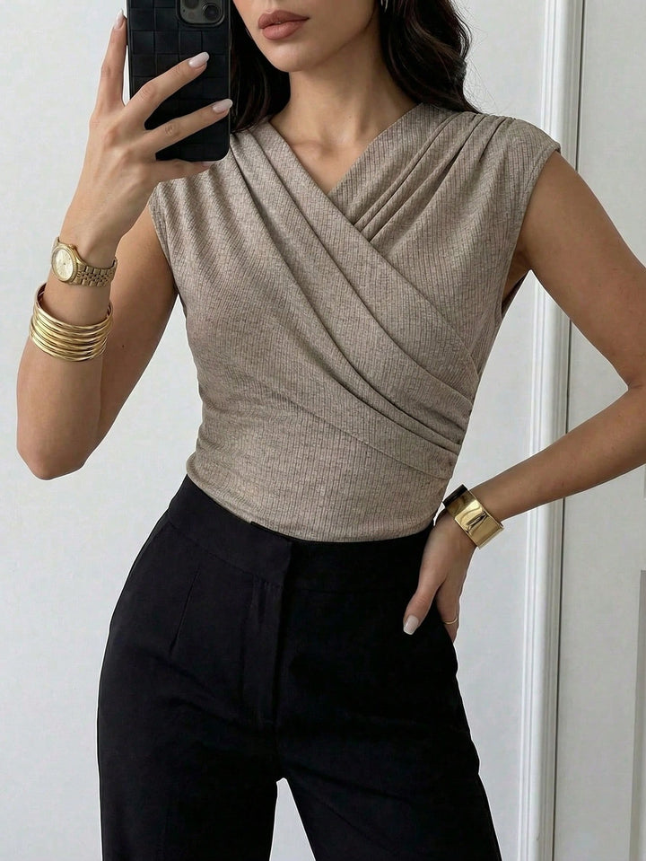 Top SHEIN, kaki