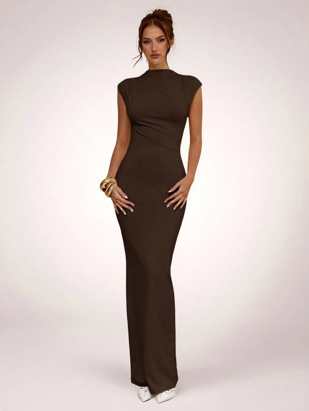 Rochie maxi SHEIN, maro