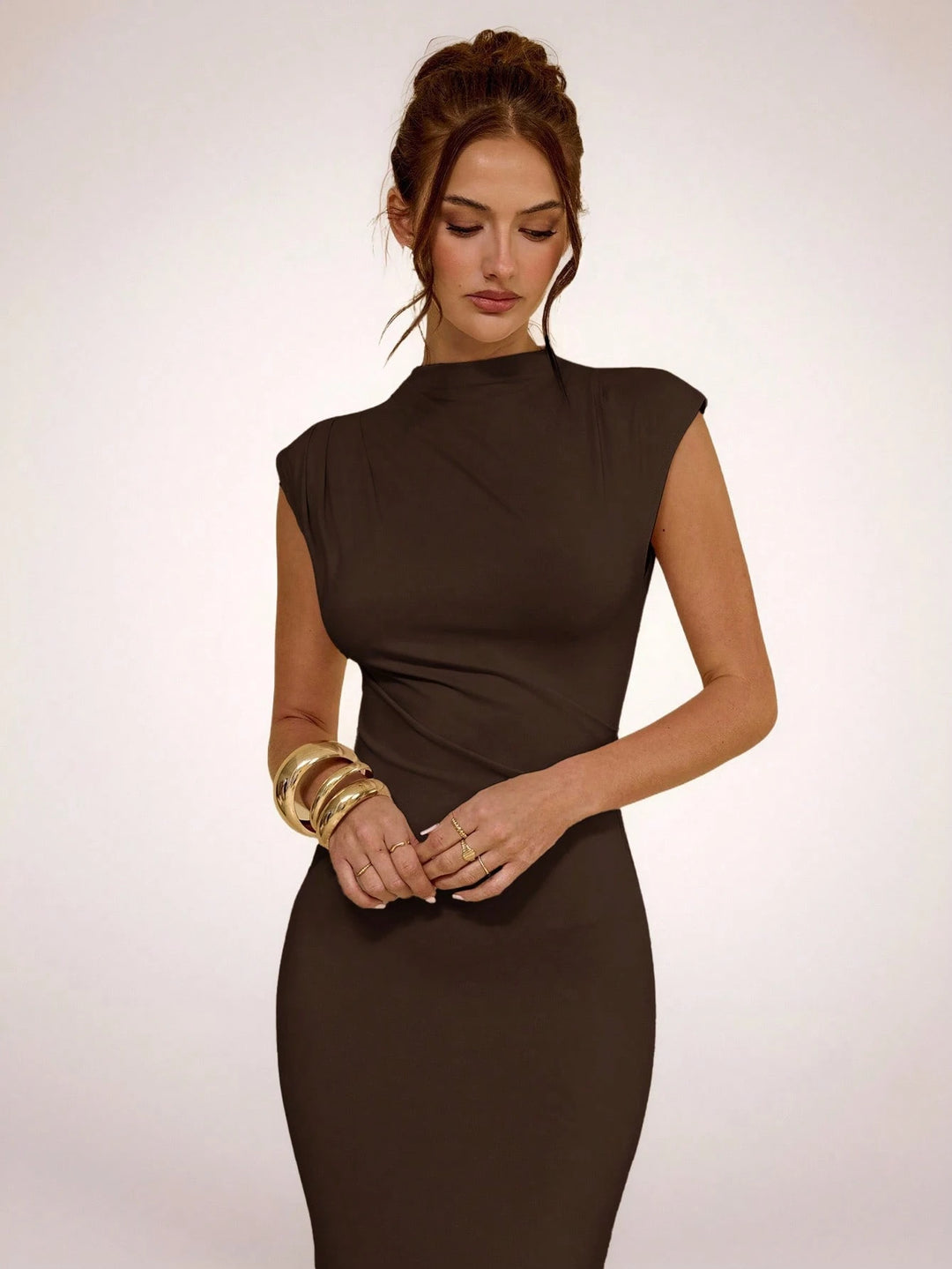 Rochie maxi SHEIN, maro