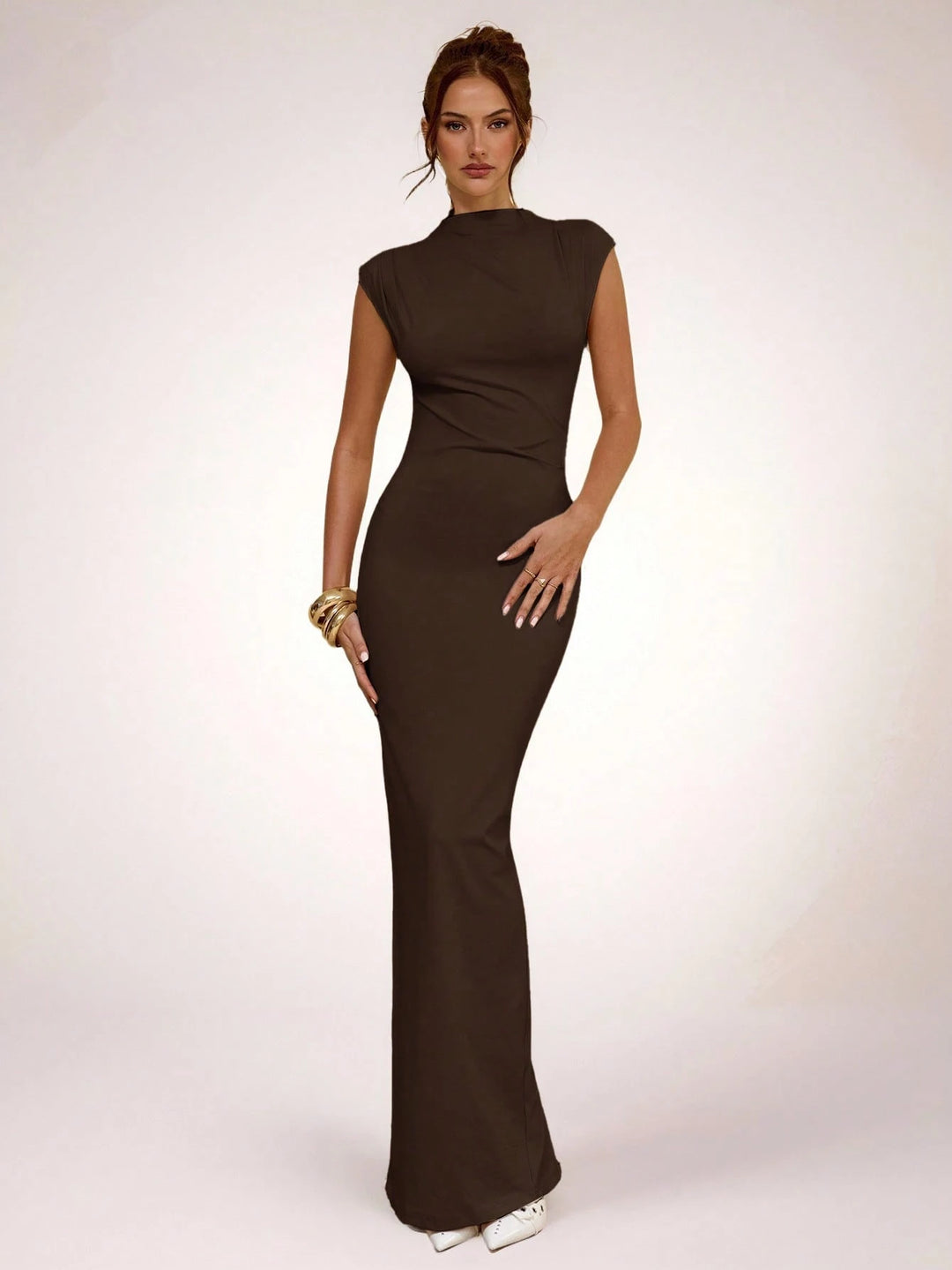 Rochie maxi SHEIN, maro