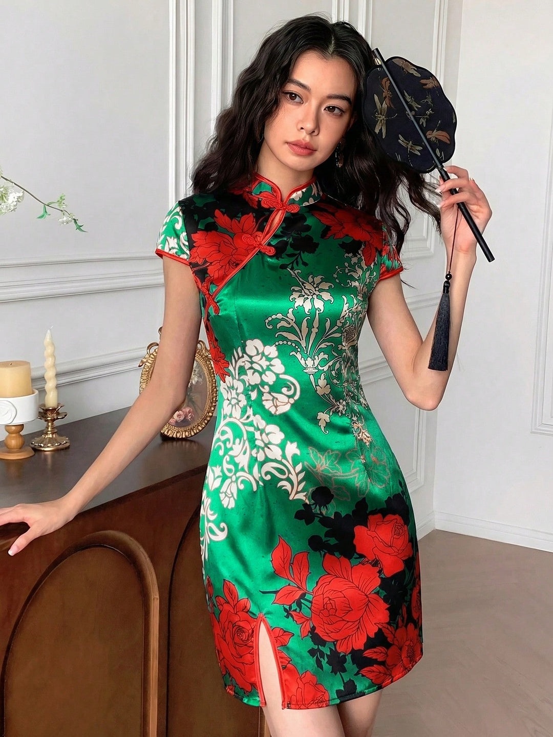 Rochie mini SHEIN, verde