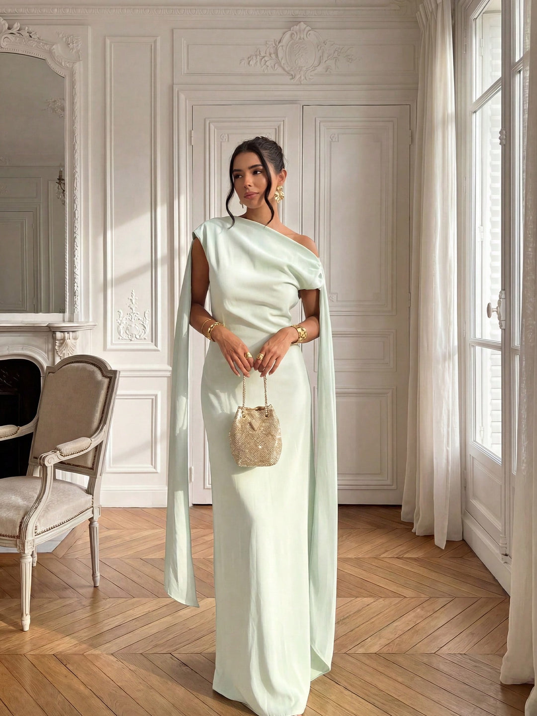 Rochie maxi SHEIN, verde