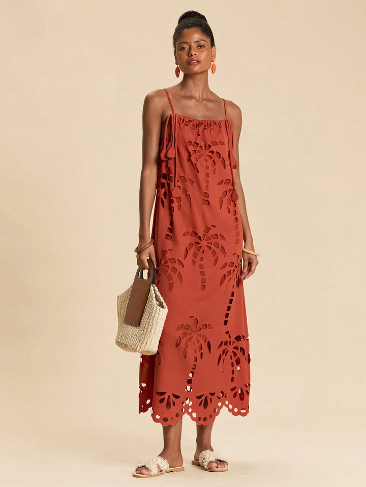 Rochie maxi SHEIN, maro