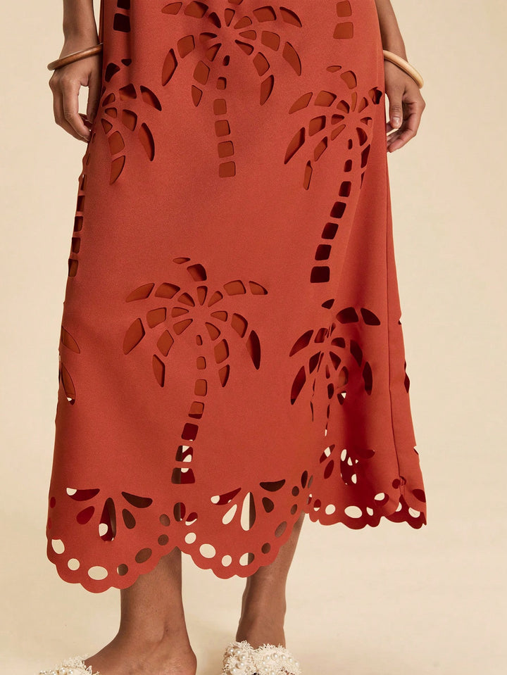Rochie maxi SHEIN, maro