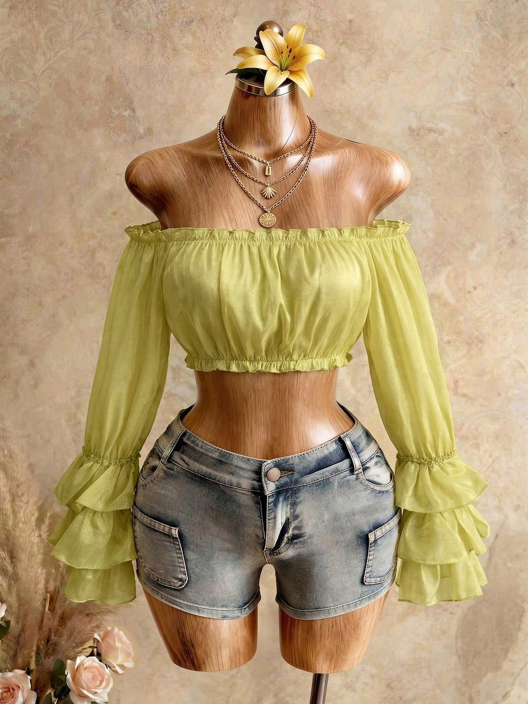 Top de vară SHEIN, verde