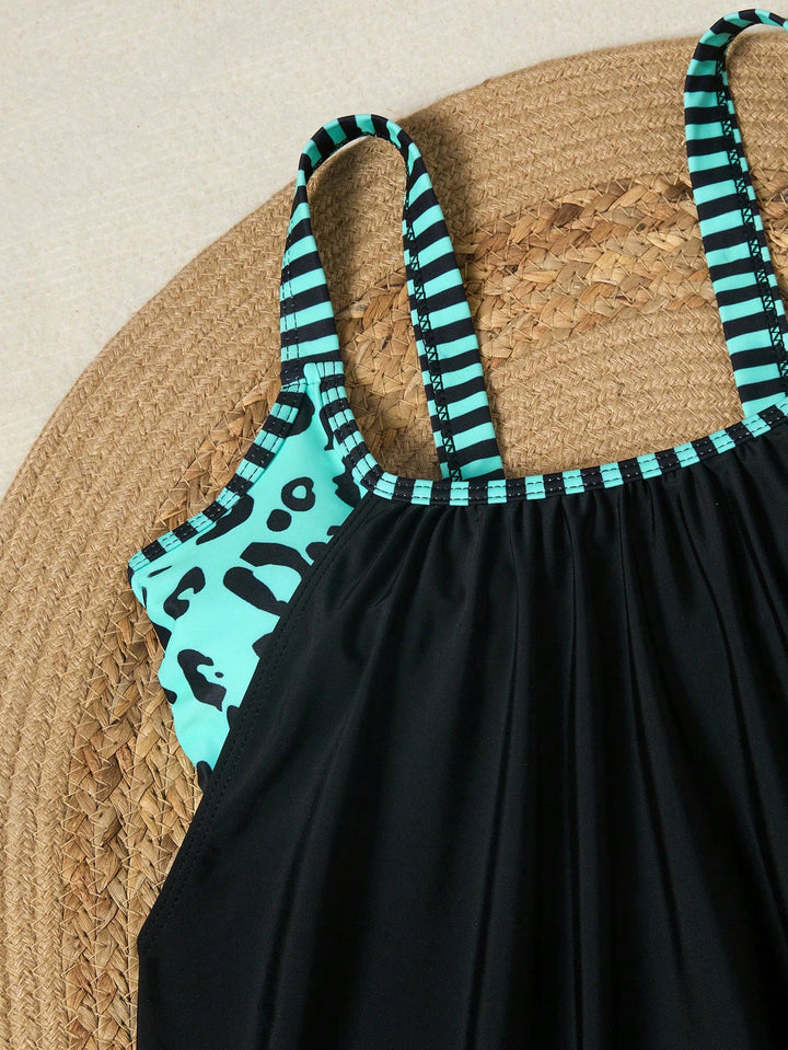 Costum de baie SHEIN, albastru