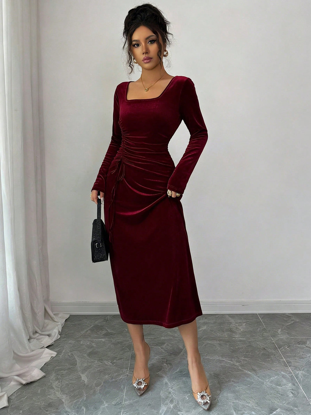 SHEIN maxi ruha, piros