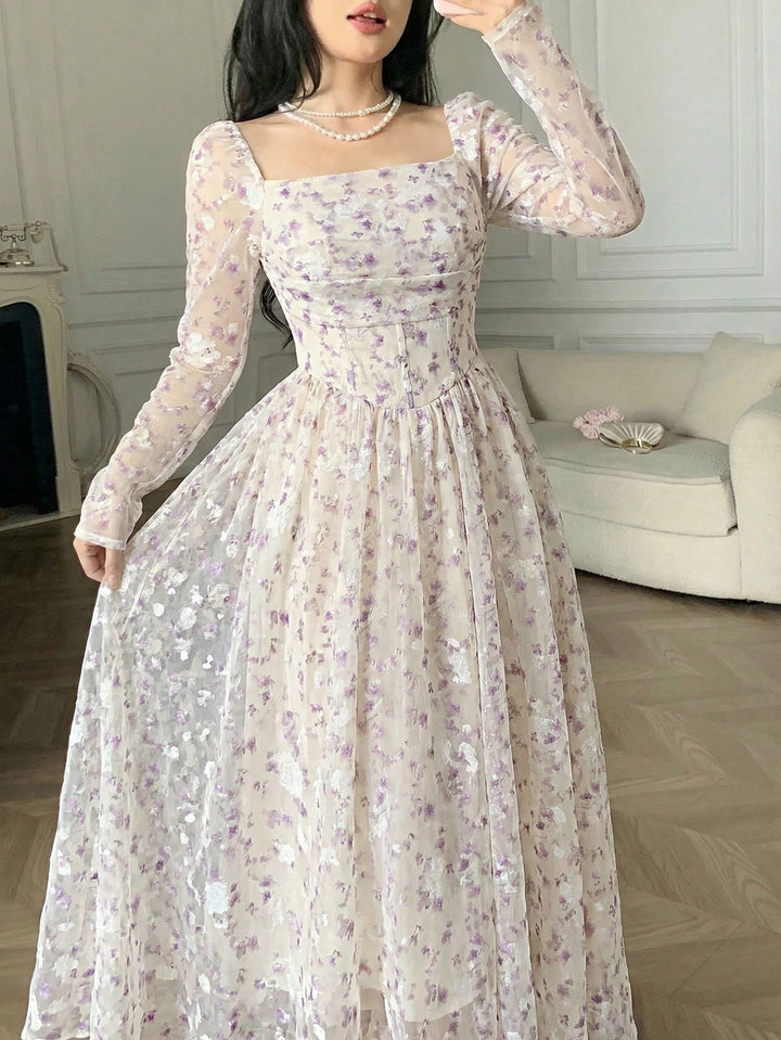 Rochie maxi SHEIN, mix culori