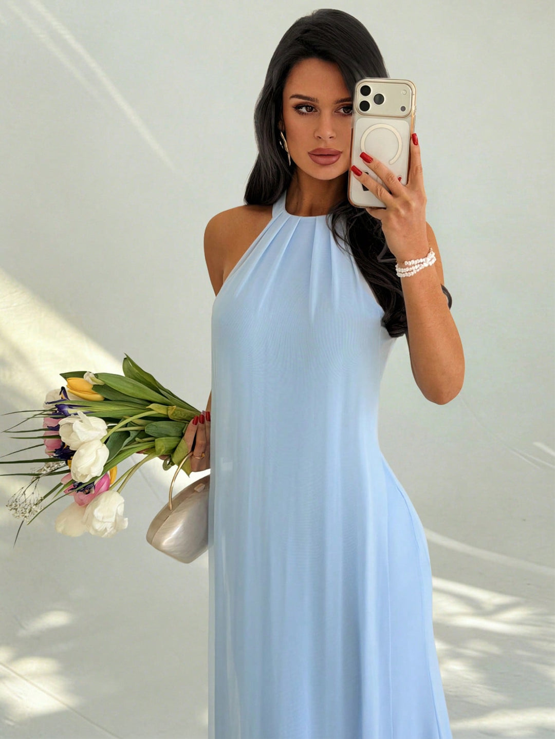 Rochie maxi SHEIN, albastru