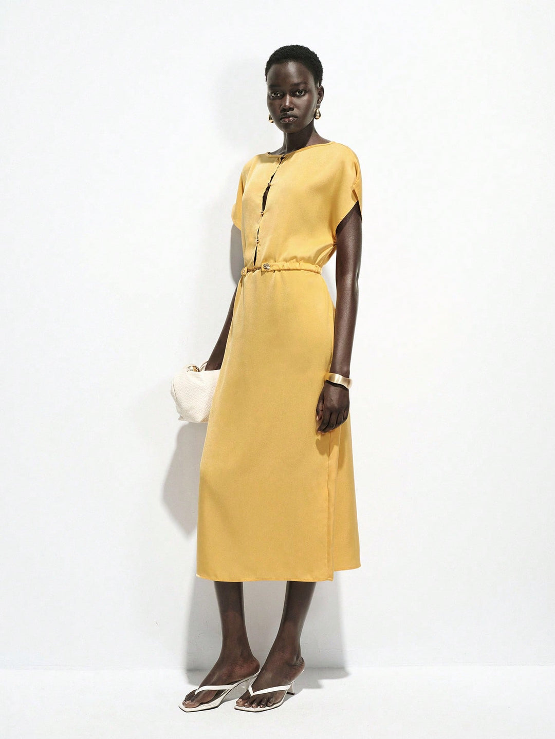 SHEIN maxi ruha, sárga