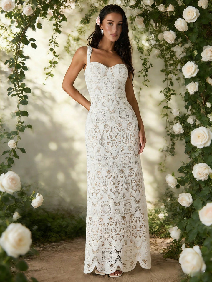 Rochie maxi SHEIN, alb