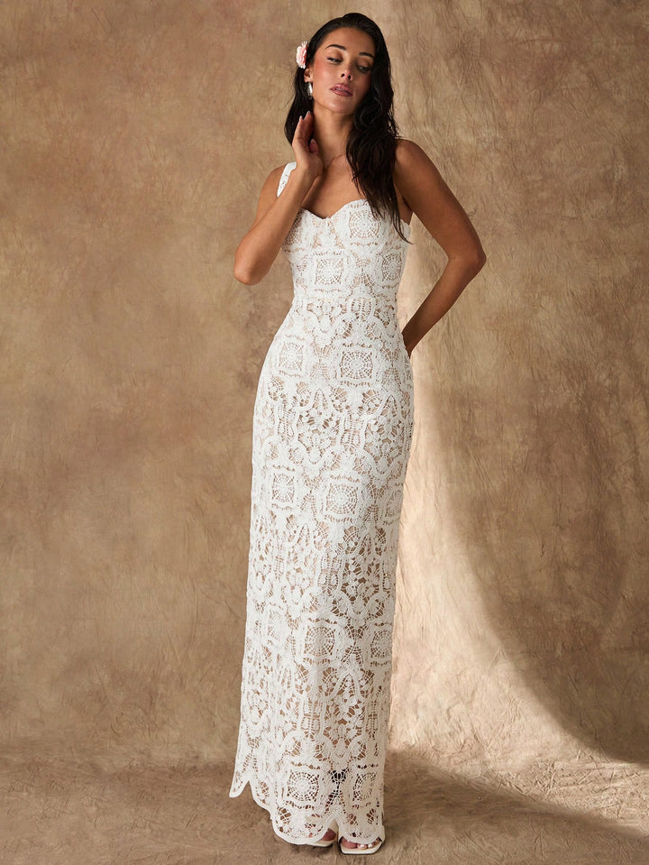 Rochie maxi SHEIN, alb